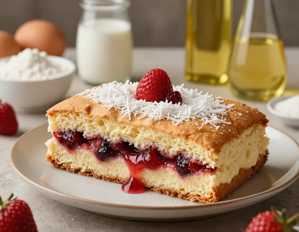 Bolo Rústico com Cerejas