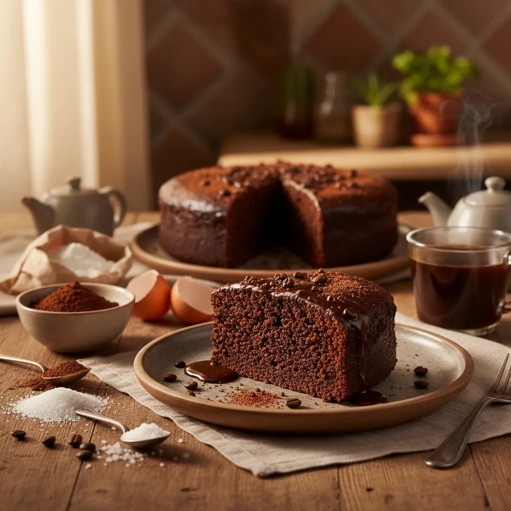 Bolo de Chocolate e Café