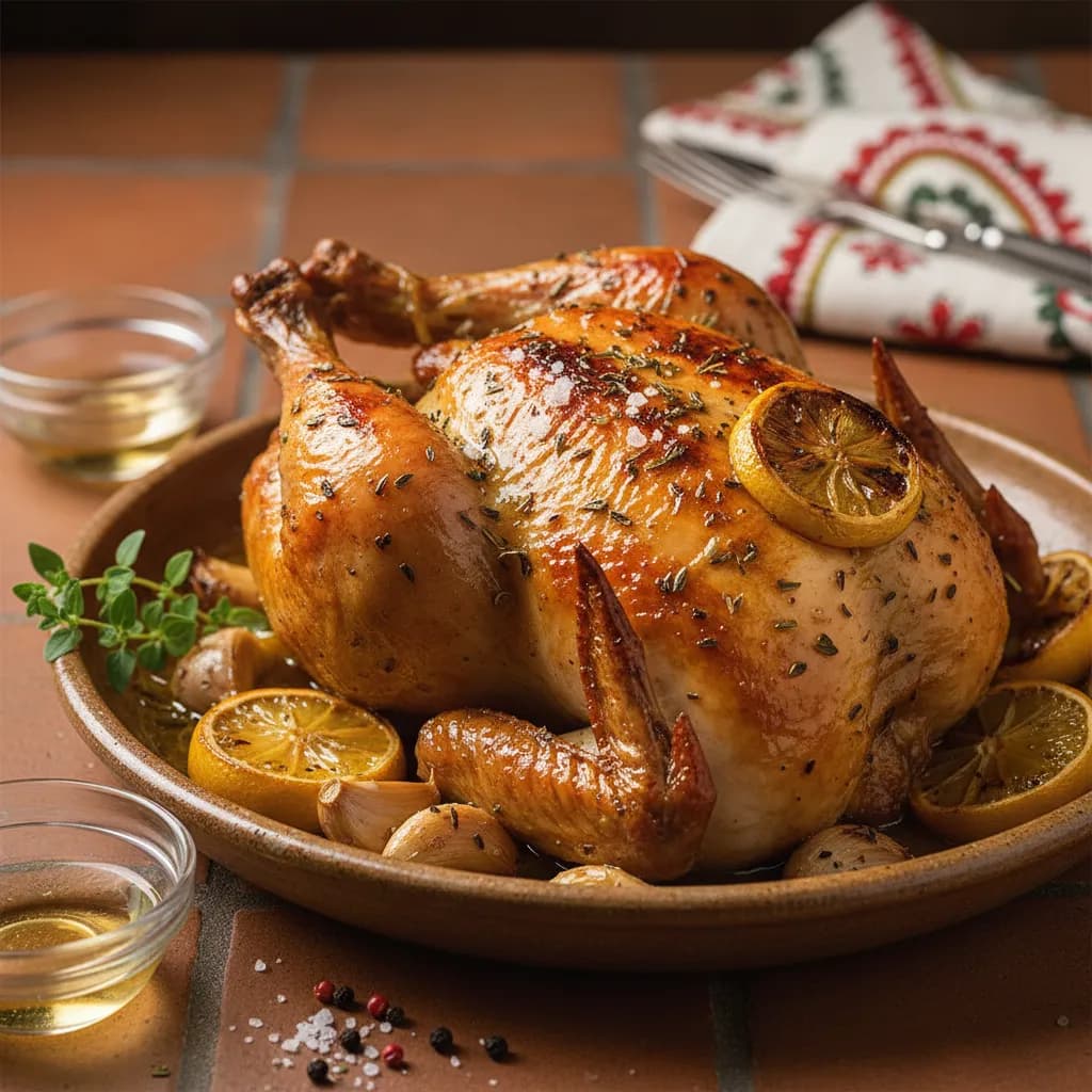 Frango Assado no Forno com Orégãos
