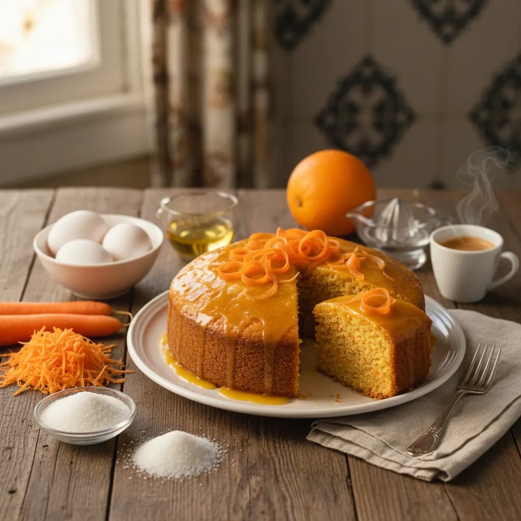 Bolo de Cenoura e Laranja