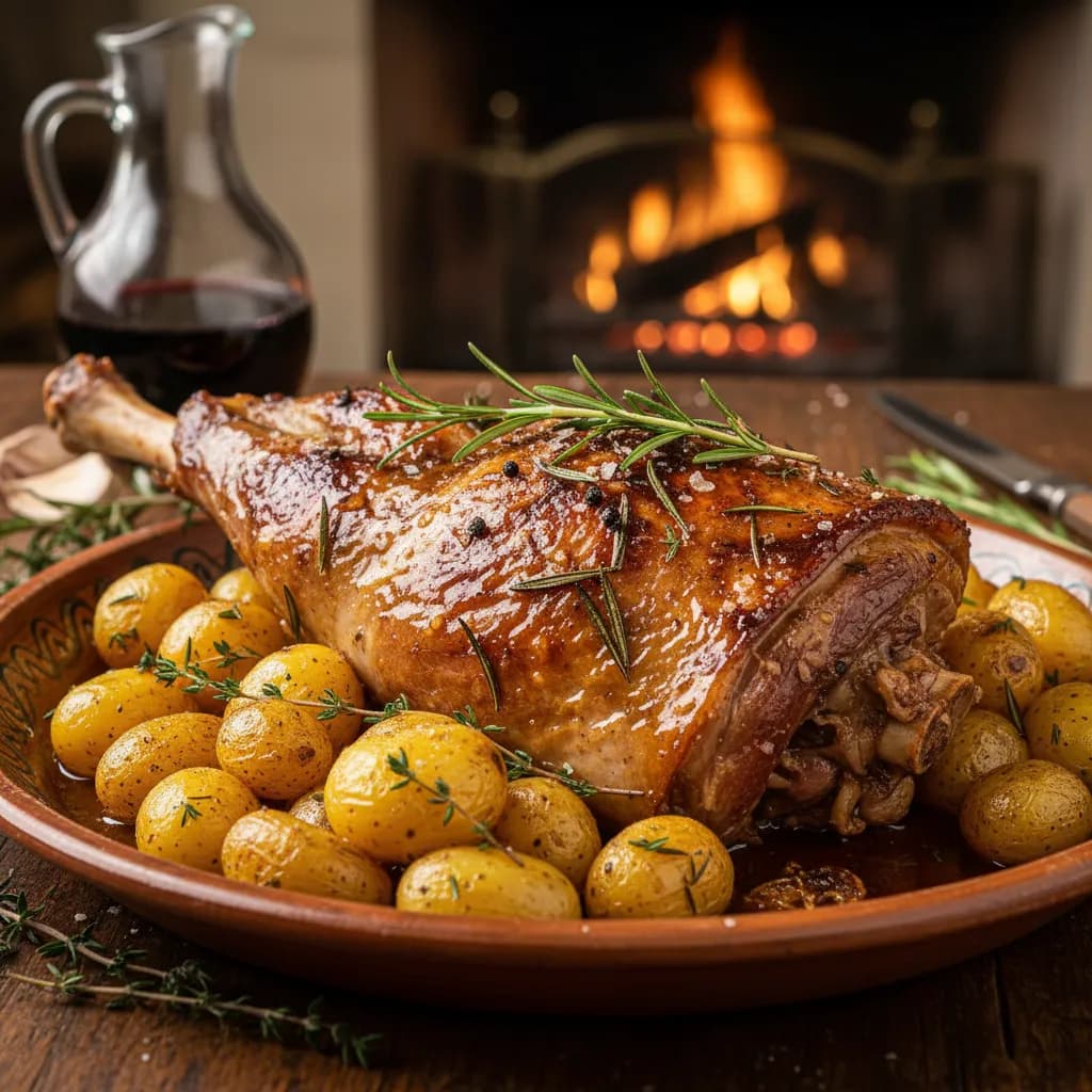 Borrego Assado No Forno à Portuguesa