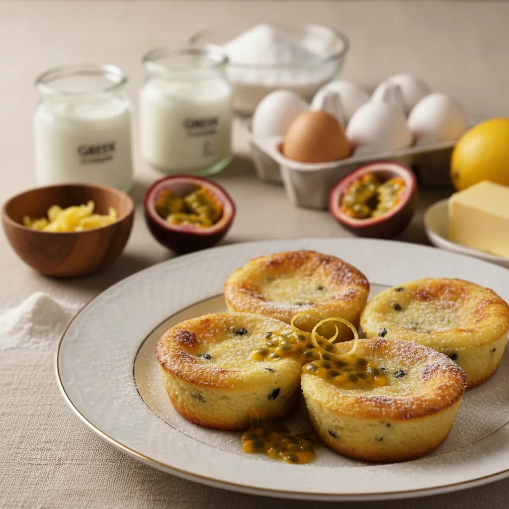 Queijadas de Iogurte e Maracujá