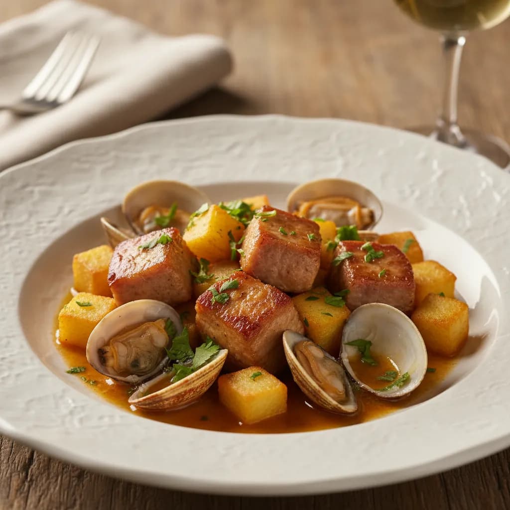 Carne de Porco à Alentejana Rápida