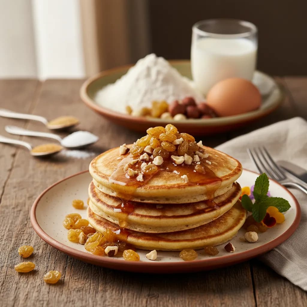 Panquecas de Avelã com Sultanas