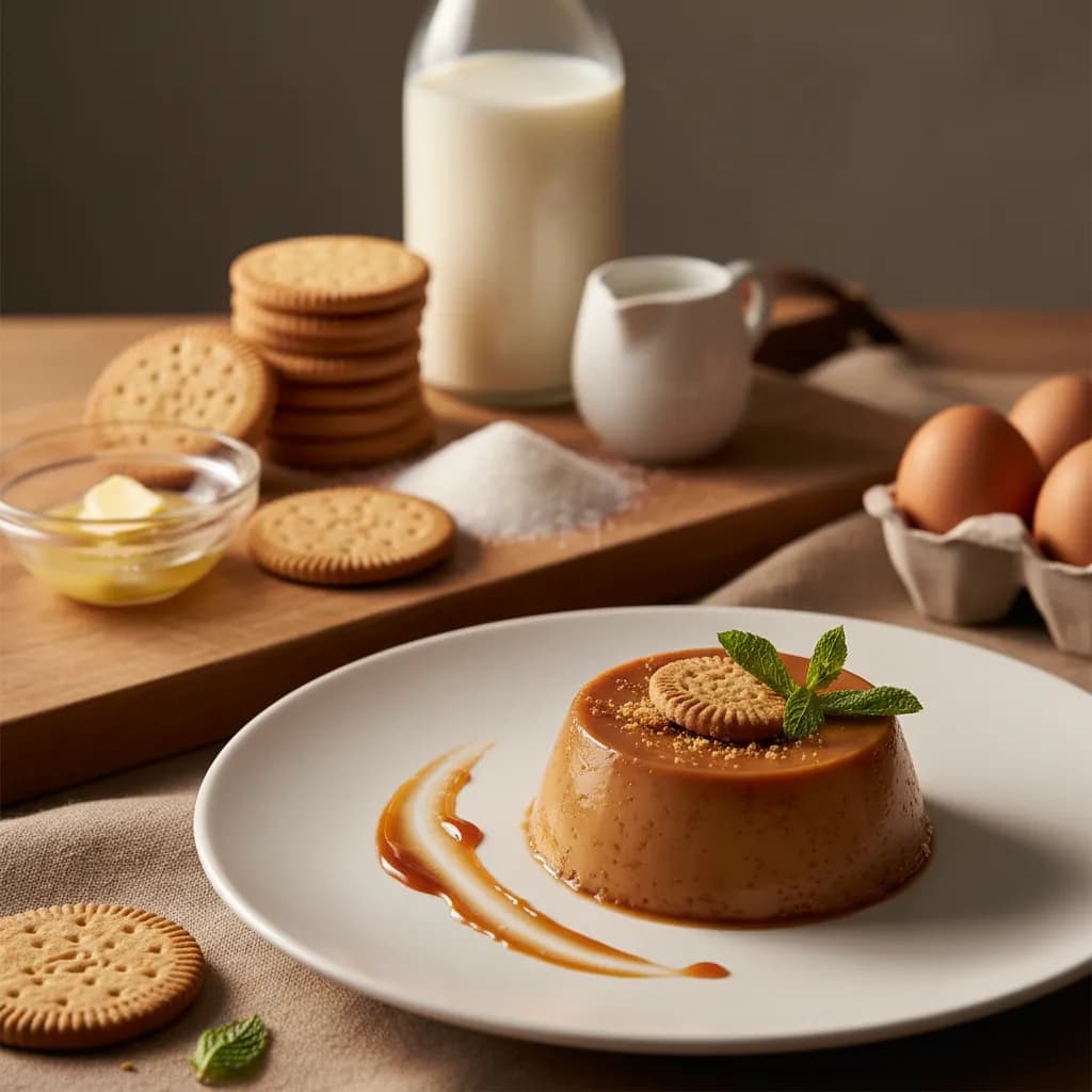 Pudim de Bolacha Maria Bimby