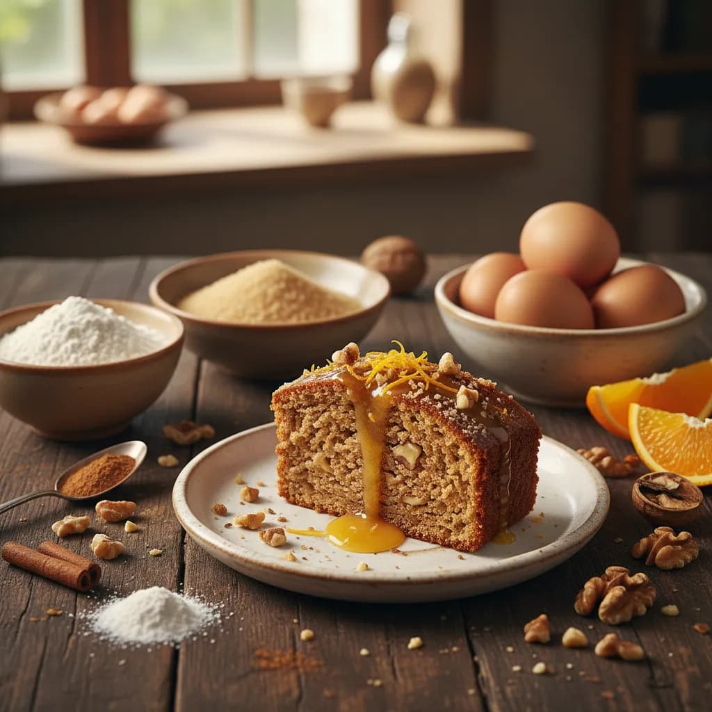 Bolo Integral de Laranja e Nozes