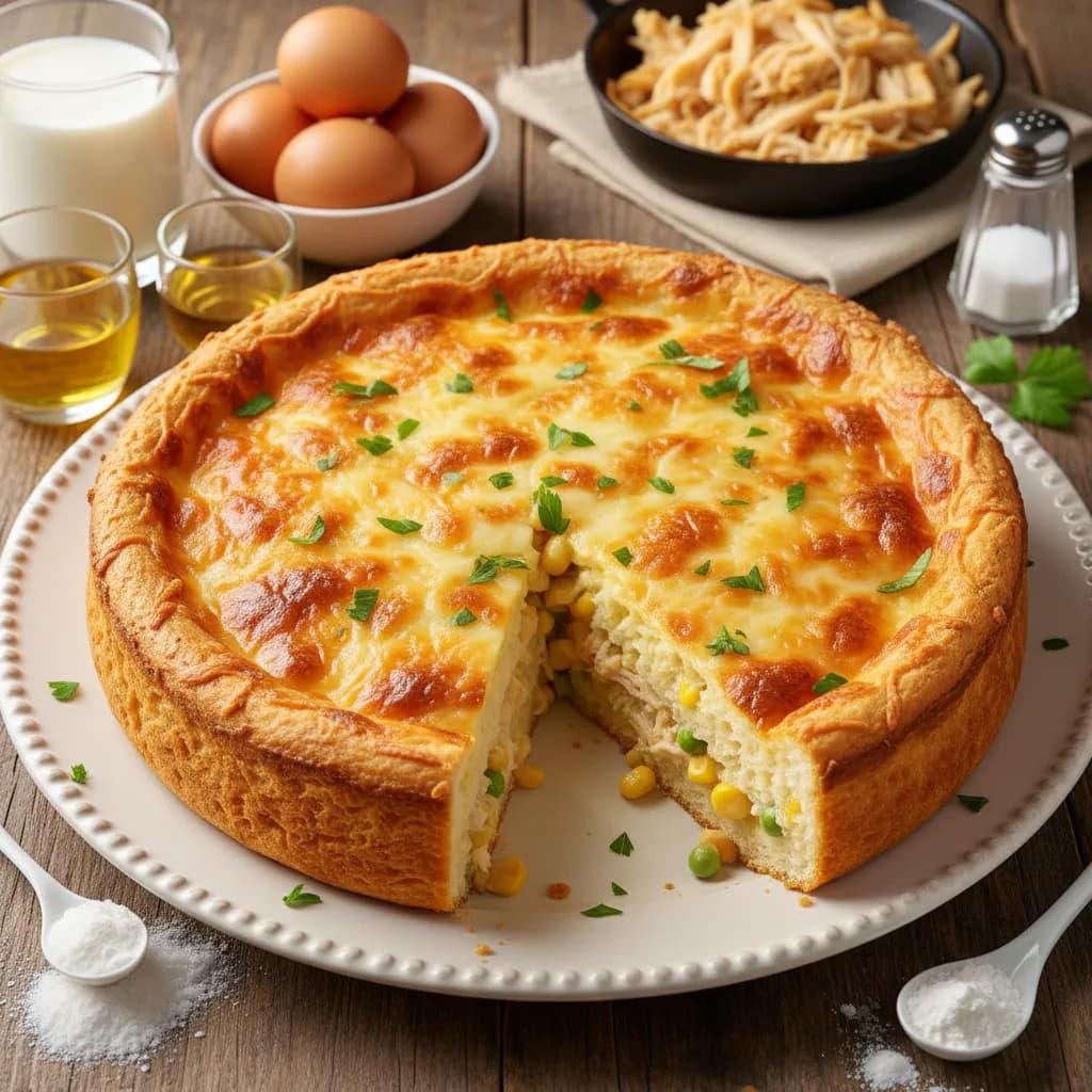 Torta Rápida de Frango para o Lanche