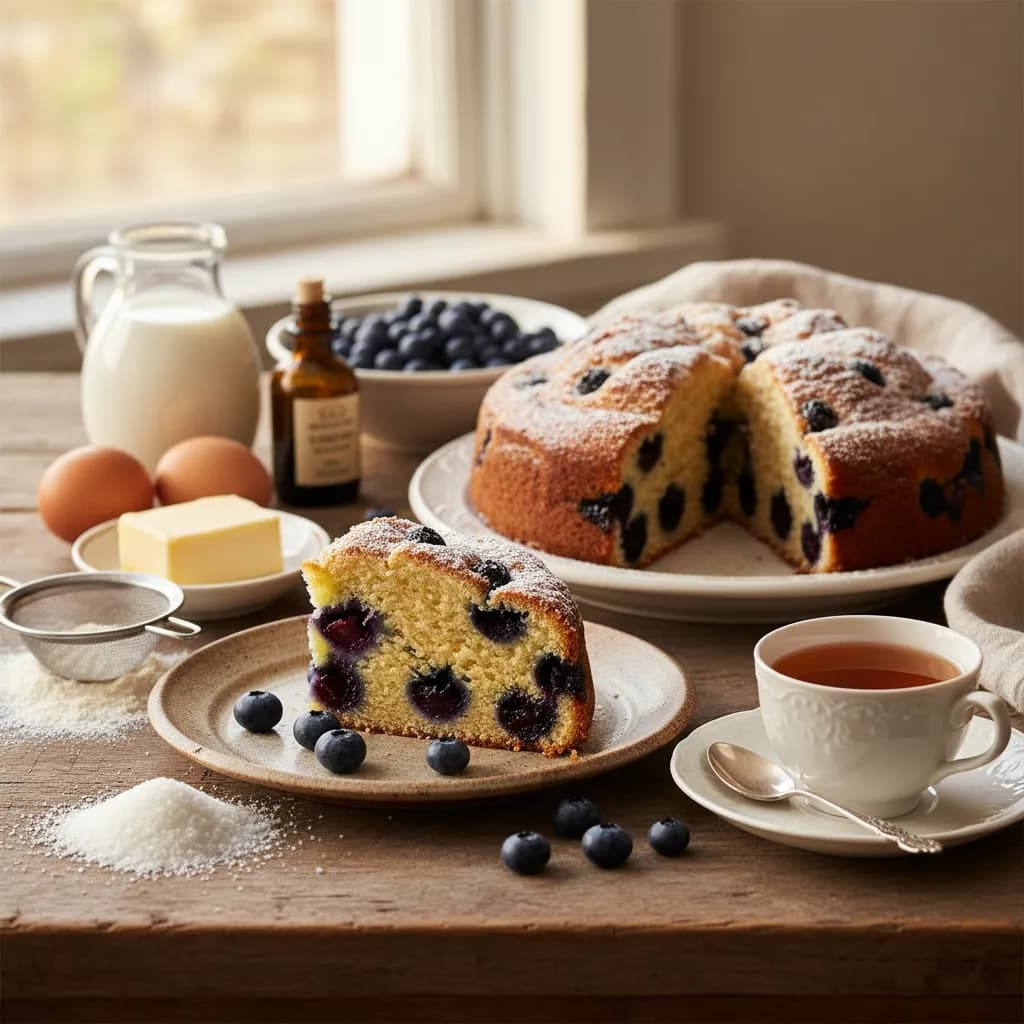 Bolo de Mirtilo Fofo