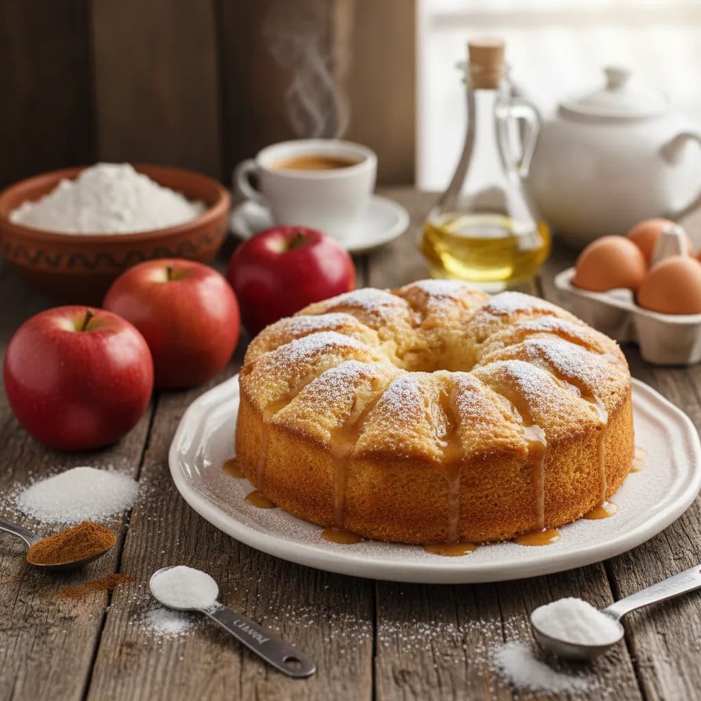 Bolo Fofo de Maçã e Canela