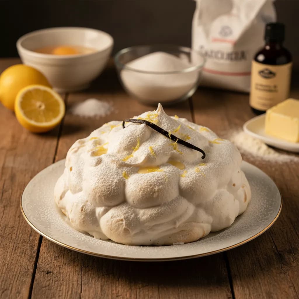 Bolo de Claras com Limão e Baunilha
