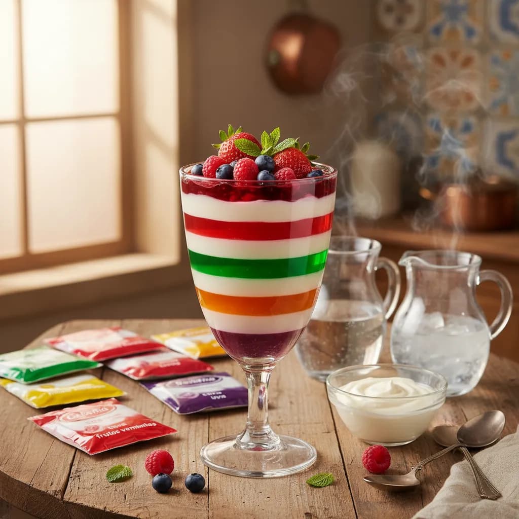 Arco-Íris de Gelatina