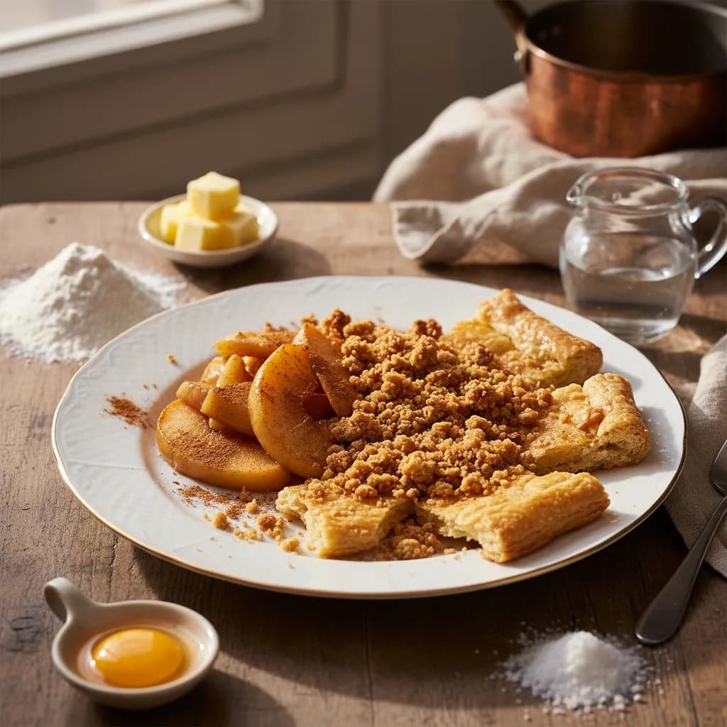Tarte de Maçã e Canela com Crumble