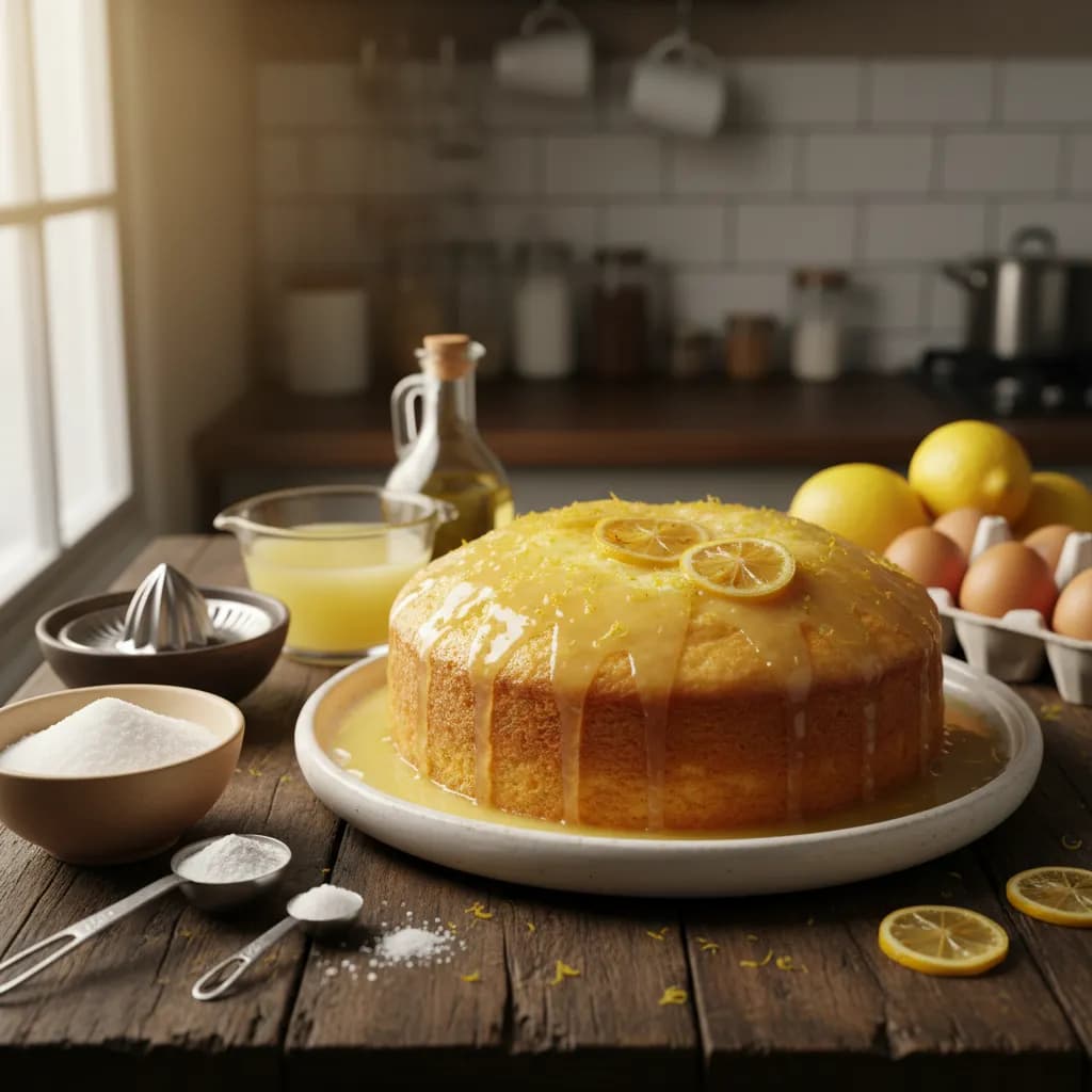 Bolo de Limão Molhado Perfeito