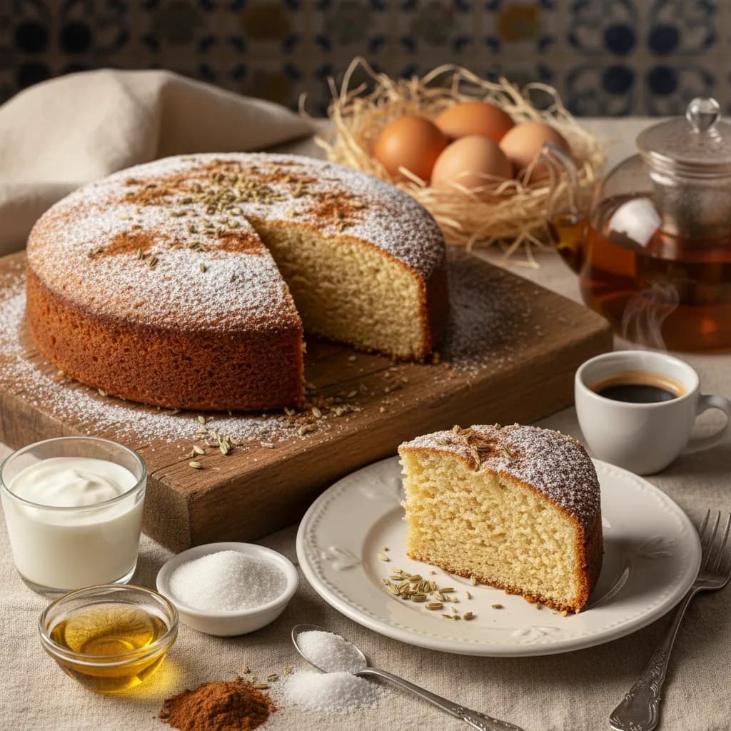 Bolo de Iogurte, Canela e Erva-doce