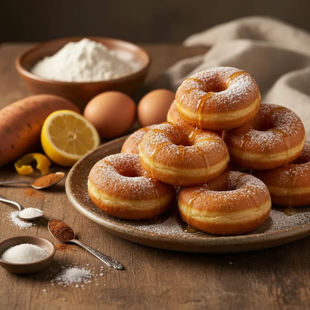 Sonhos de Batata Doce com Canela