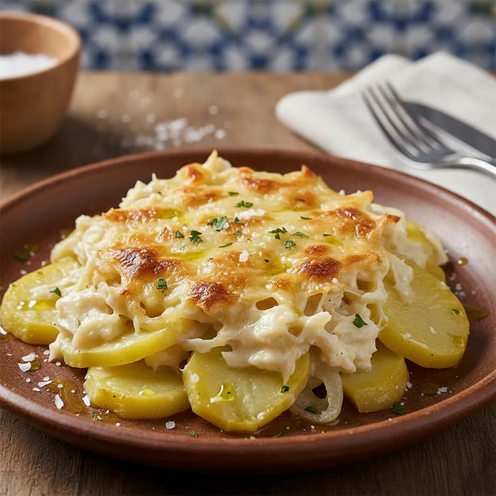 Bacalhau Gratinado à Portuguesa