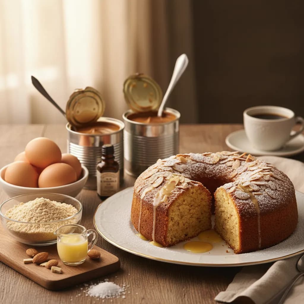Bolo de Leite Condensado com Amêndoa