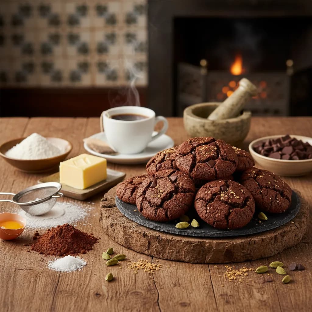 Bolachas de Chocolate e Cardamomo