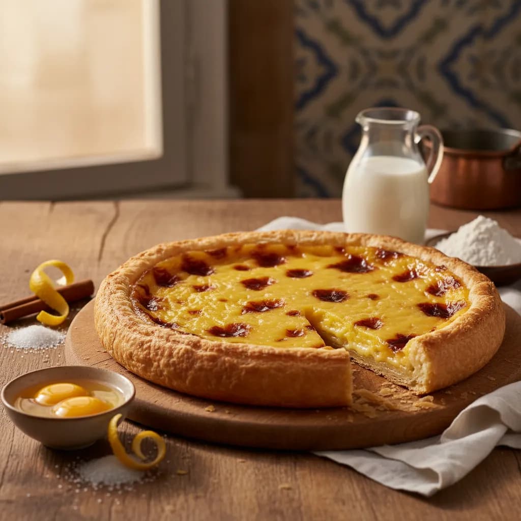 Pastel de Nata em Tarte