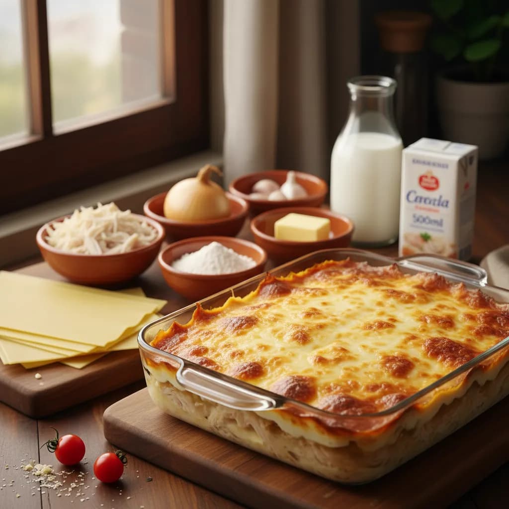 Lasanha de Frango Cremosa à Portuguesa
