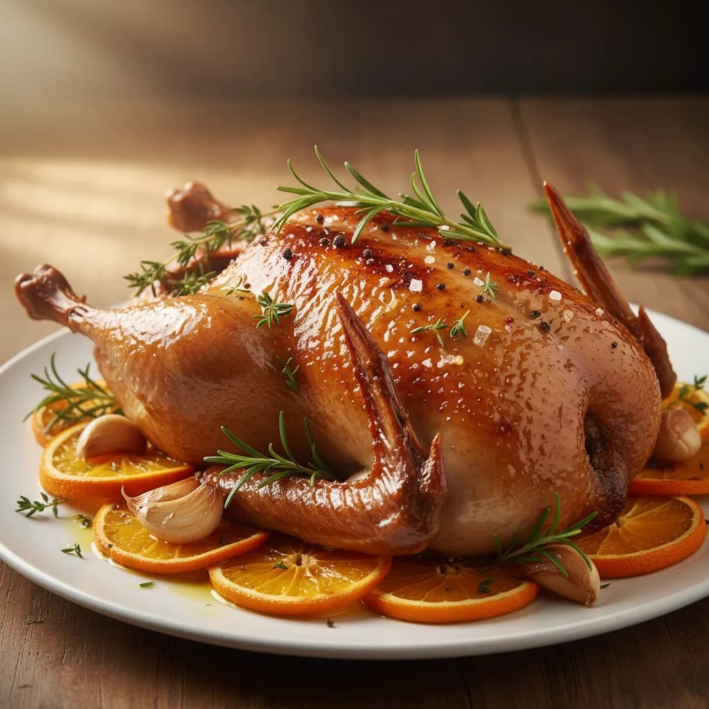 Pato Assado no Forno com Laranja