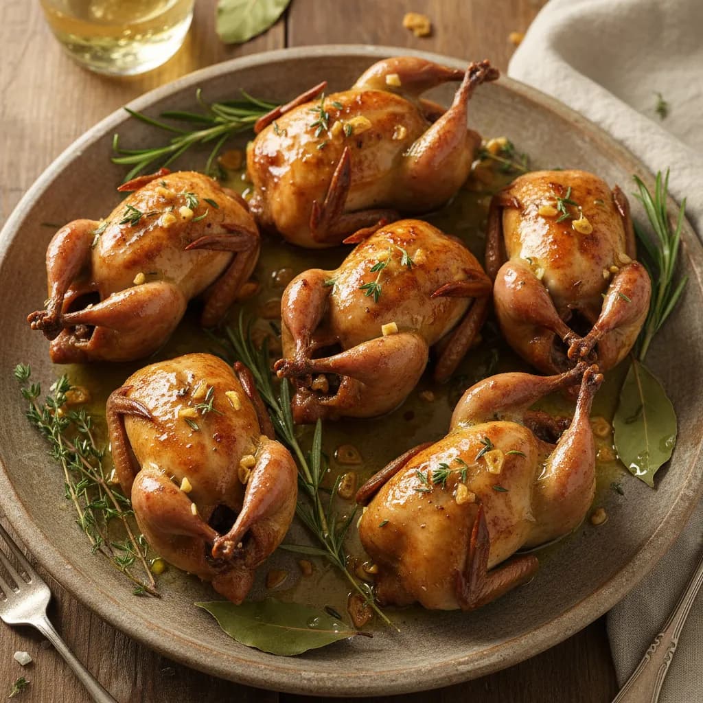 Codornizes Assadas No Forno