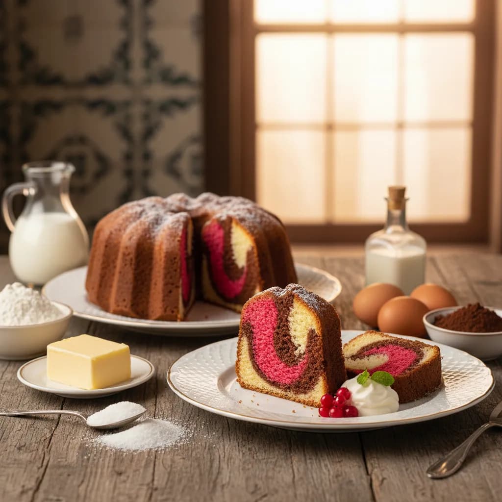 Bolo Mármore Tricolor