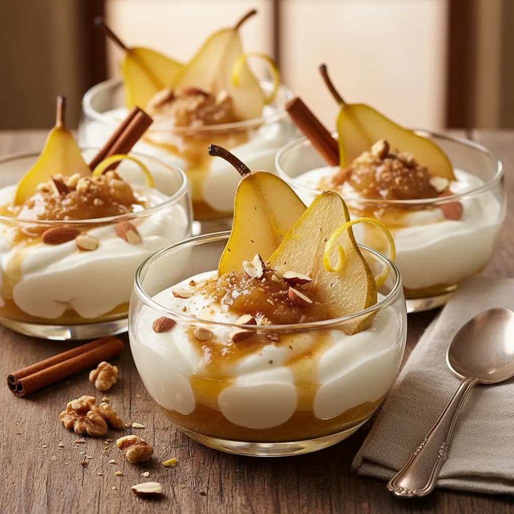 Iogurte com Calda de Pera e Canela