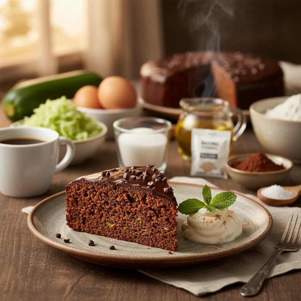 Bolo de Curgete e Cacau