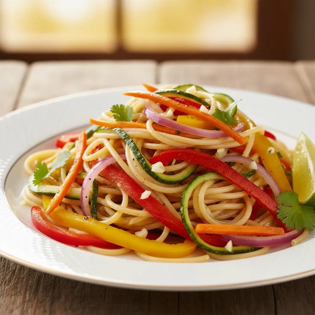 Massa de Vegetais na Wok