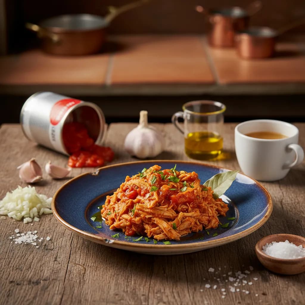 Frango Desfiado com Tomate