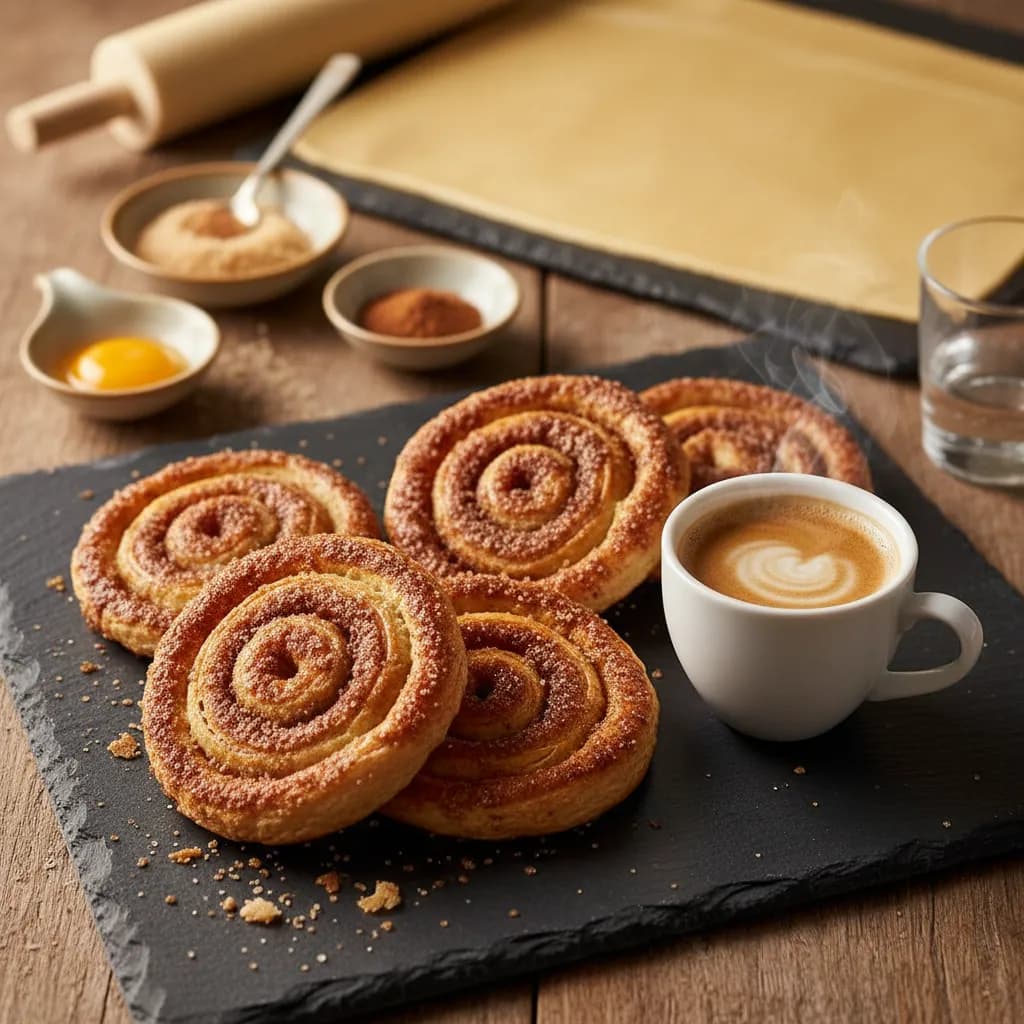 Palmiers de Canela e Açúcar Mascavado
