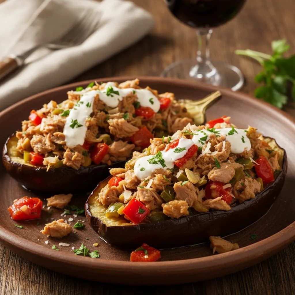 Beringelas Recheadas com Atum