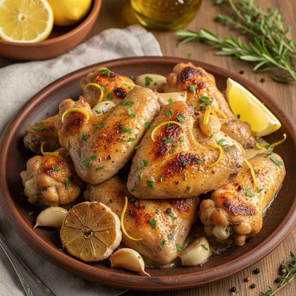 Asinhas de Frango ao Alho Cremoso