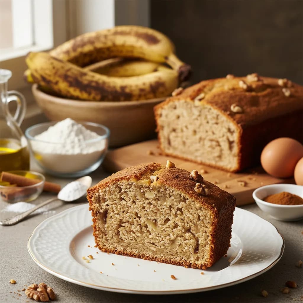 Bolo de Banana e Noz