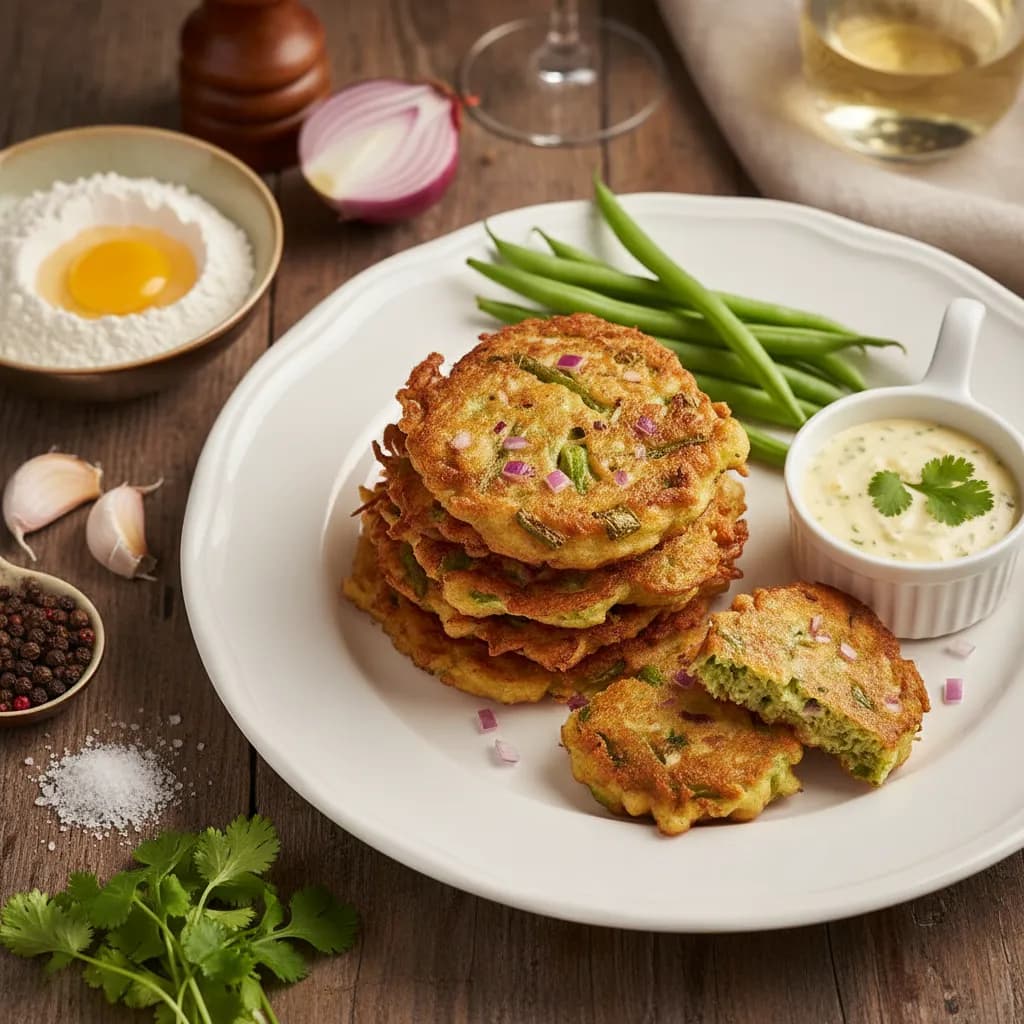 Pataniscas de Feijão Verde