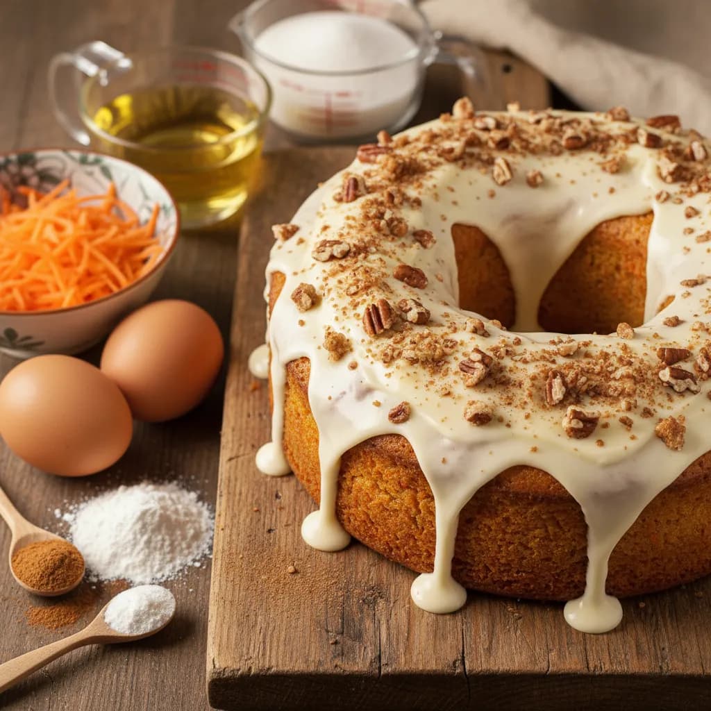 Bolo de Cenoura com Creme de Queijo