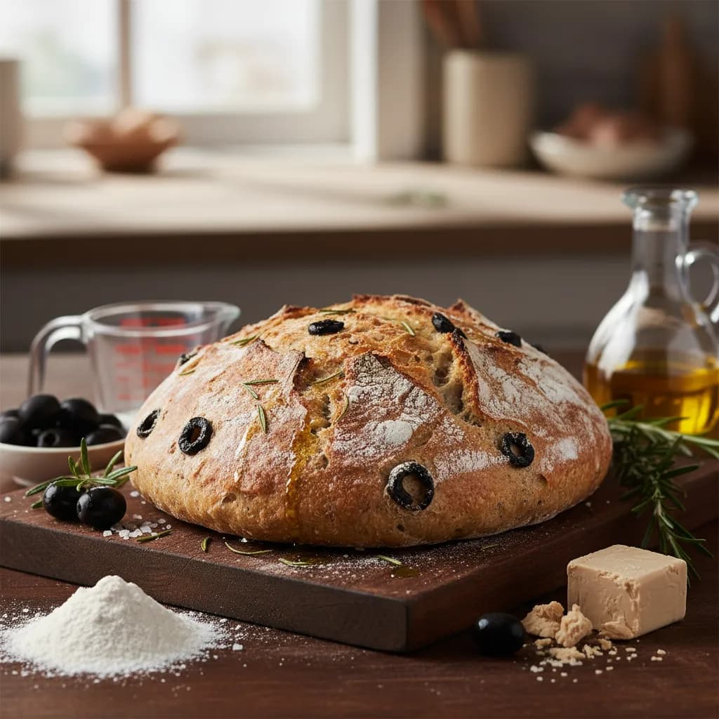 Pão de Azeitonas Caseiro