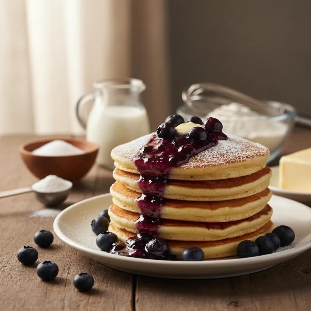 Panquecas com Molho de Mirtilos