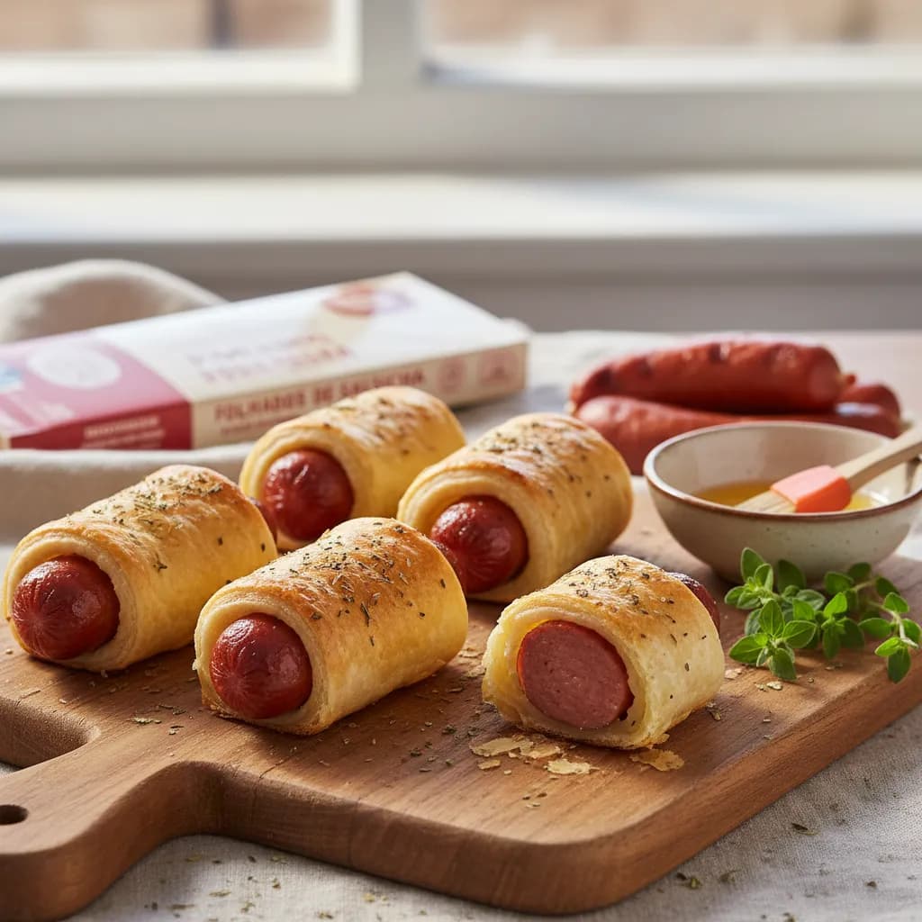 Folhados de Salsicha