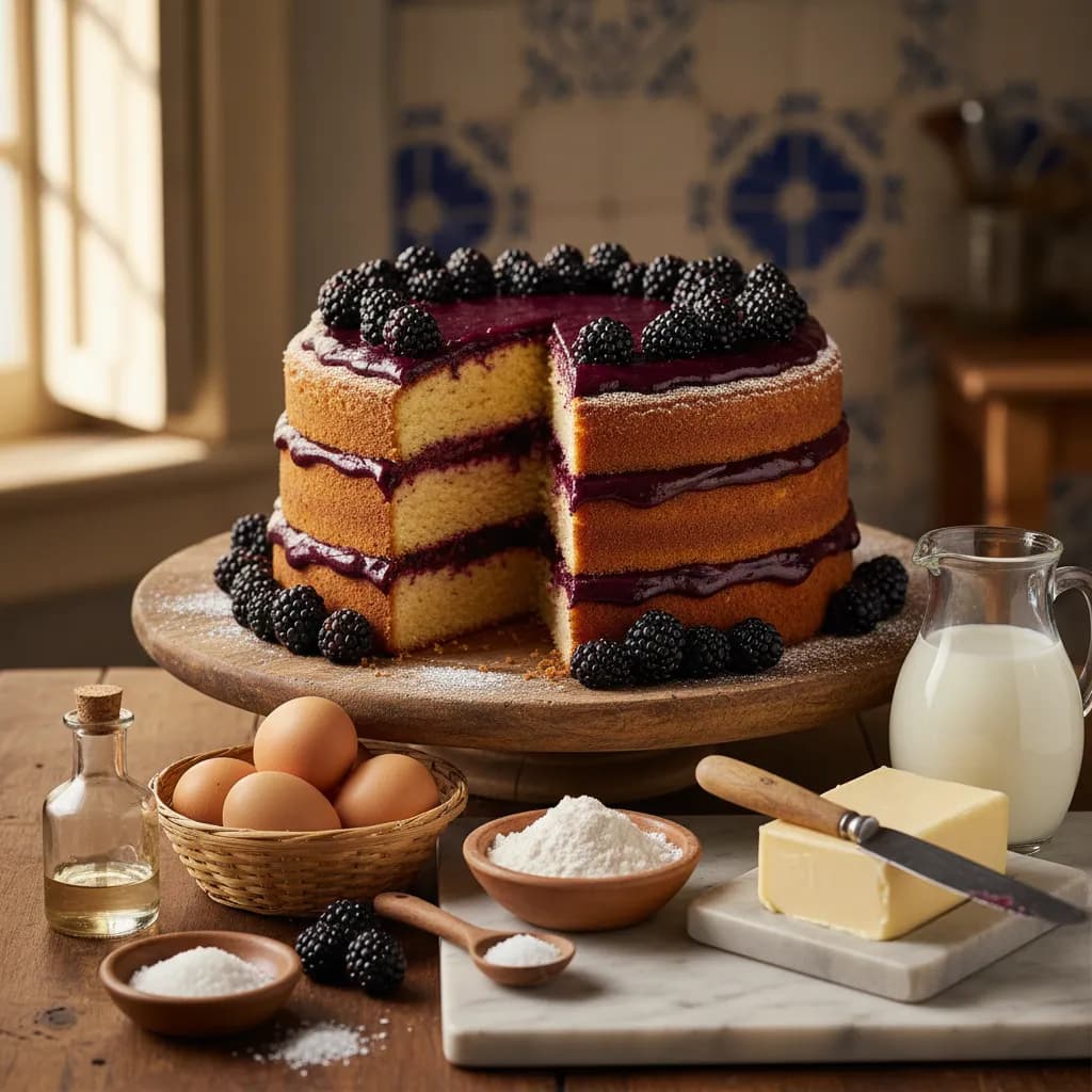 Bolo de Creme de Amora