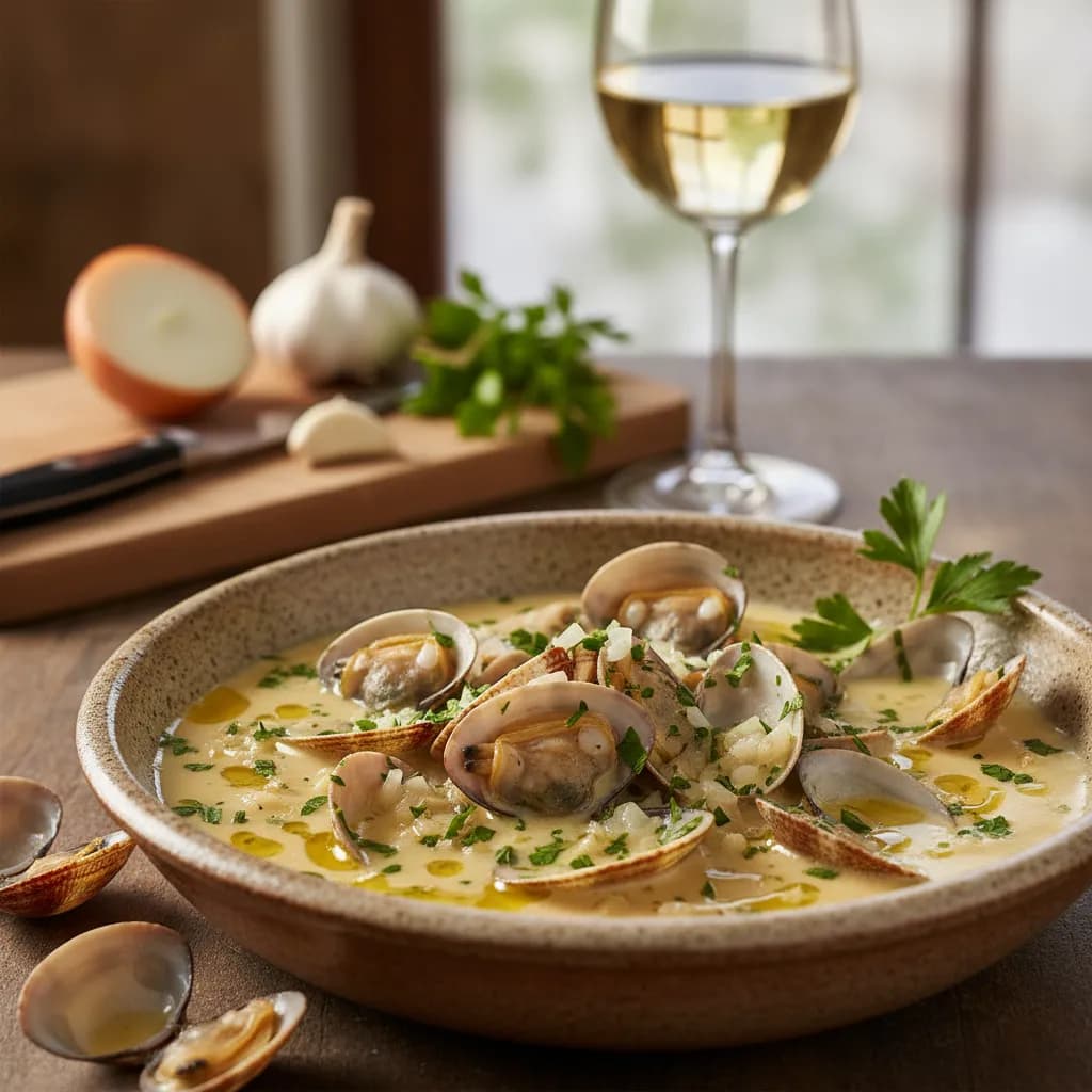 Amêijoas em Molho Cremoso (Bimby)