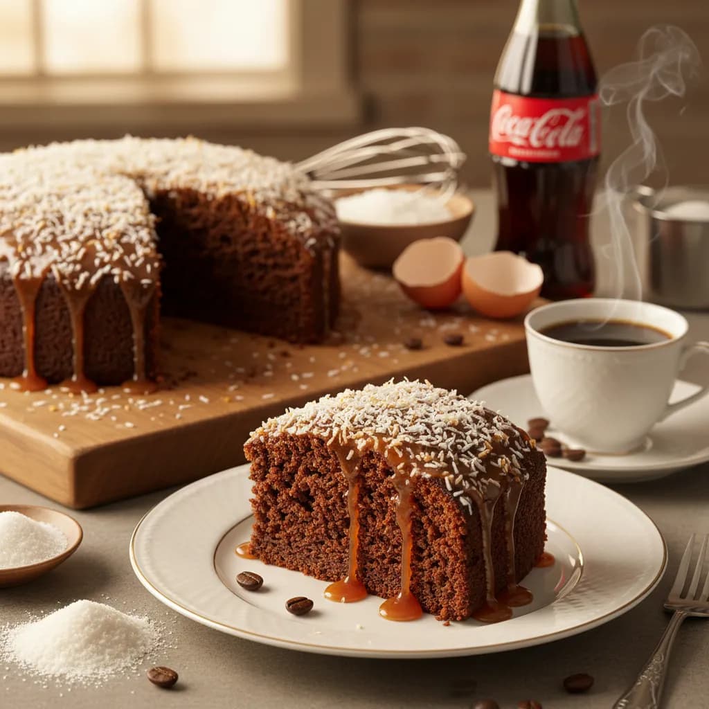 Bolo de Coco e Coca-Cola