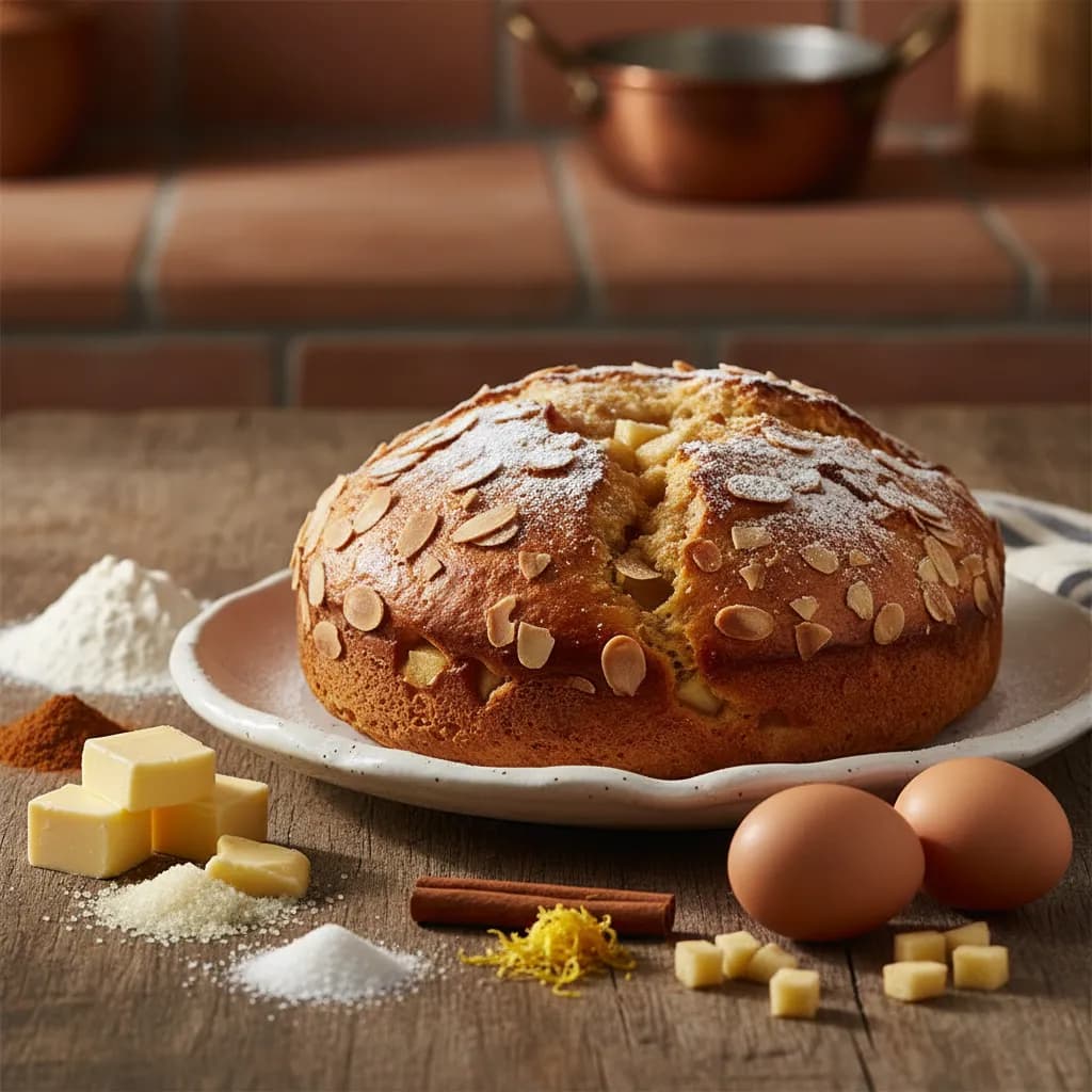 Folar de Maçã e Amêndoa