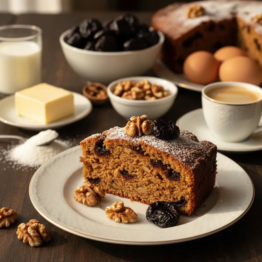 Bolo de Ameixa Seca e Nozes