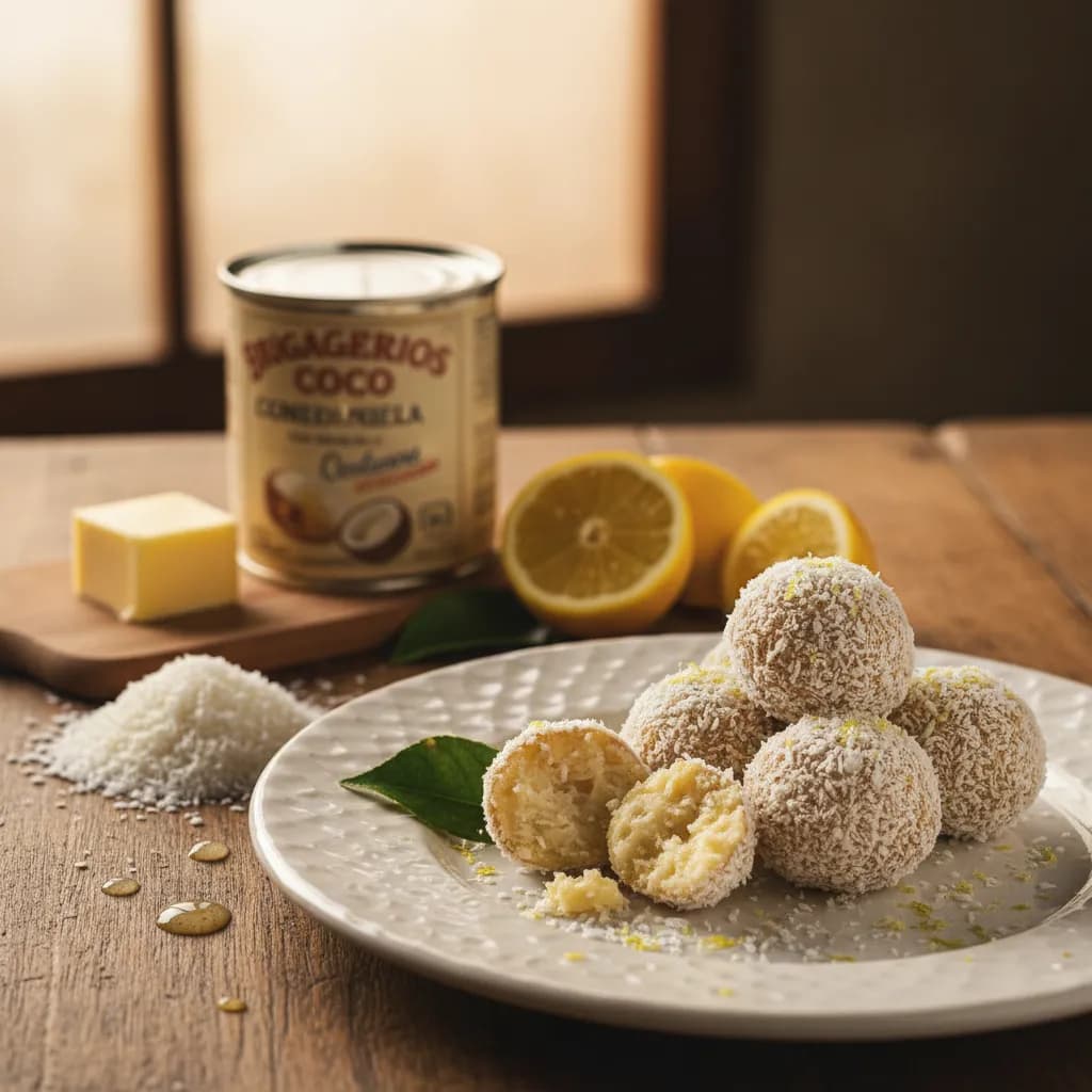 Brigadeiros de Coco e Limão Siciliano