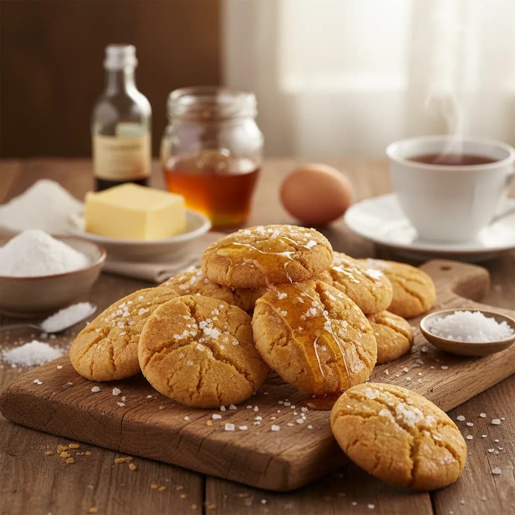 Bolachas de Mel e Flor de Sal