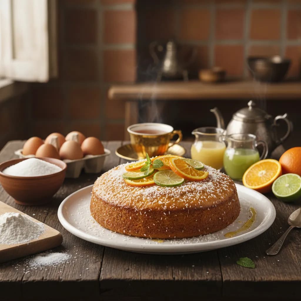 Bolo de Coco, Laranja e Lima
