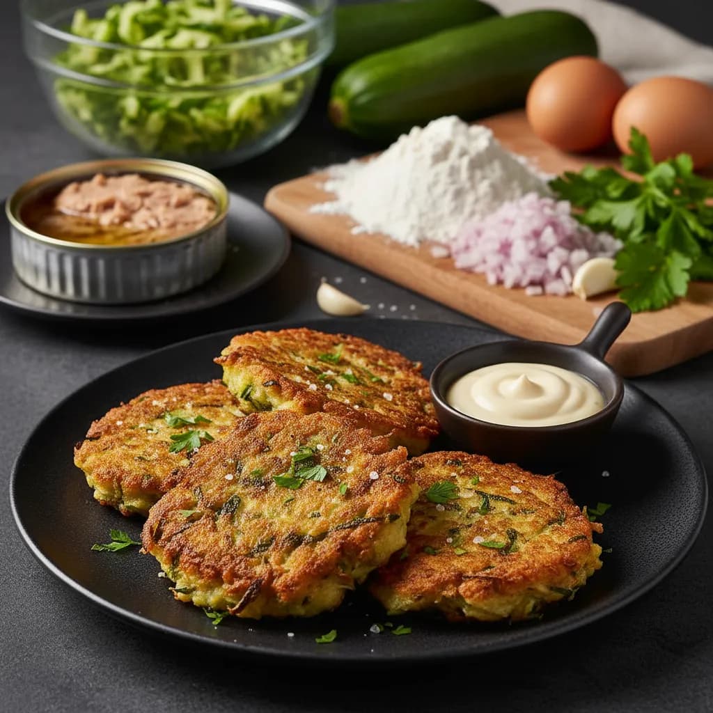 Pataniscas de Courgette e Atum