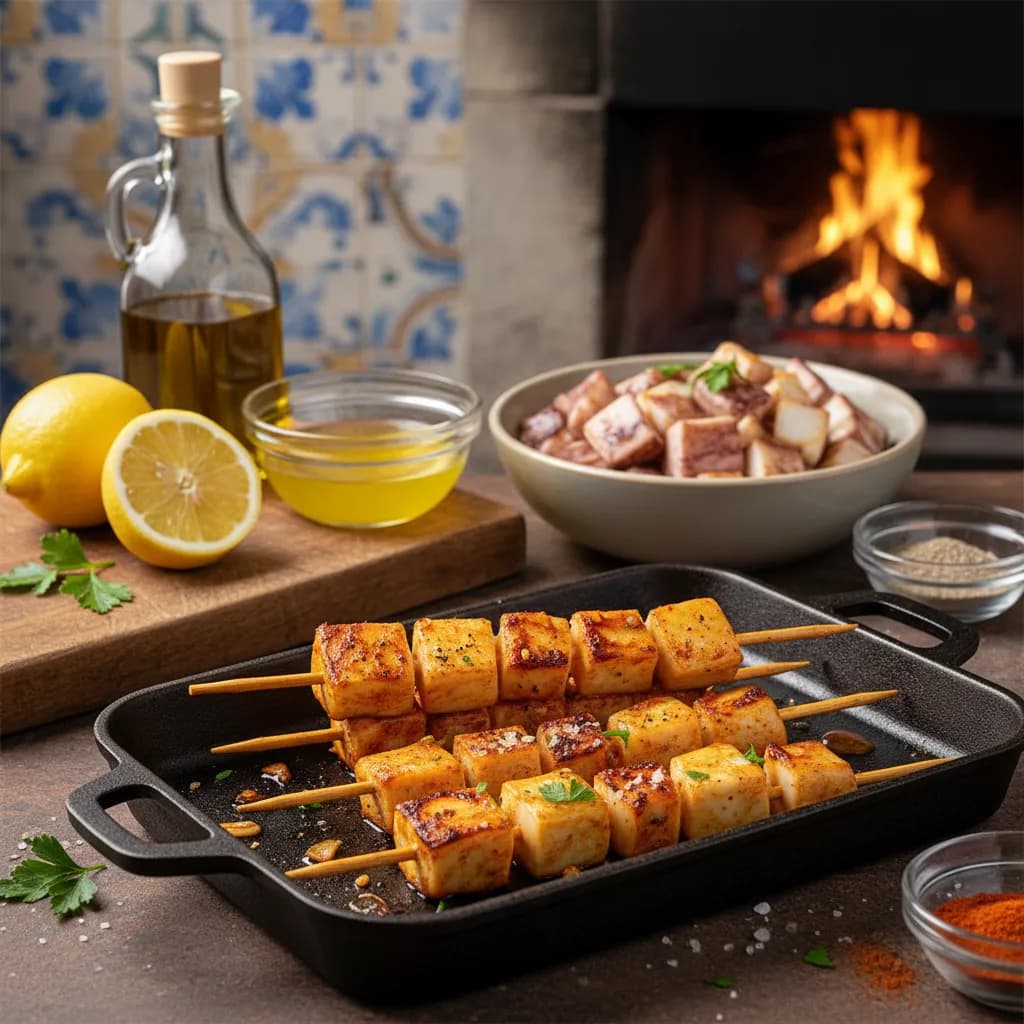 Espetadas de Pota no Forno à Portuguesa